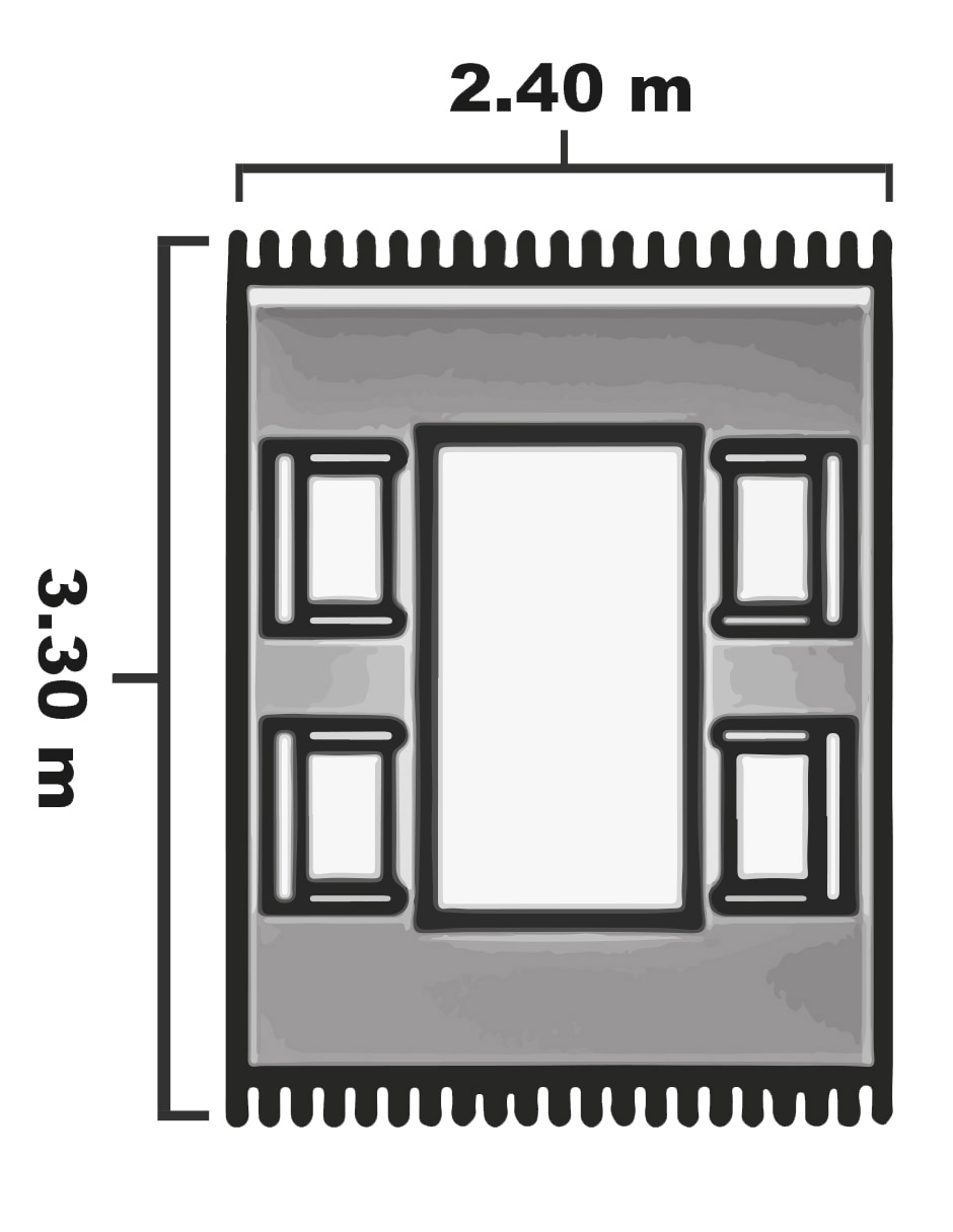 TAPETE JERSEY HOME, 330 X 240 CM, GRIS